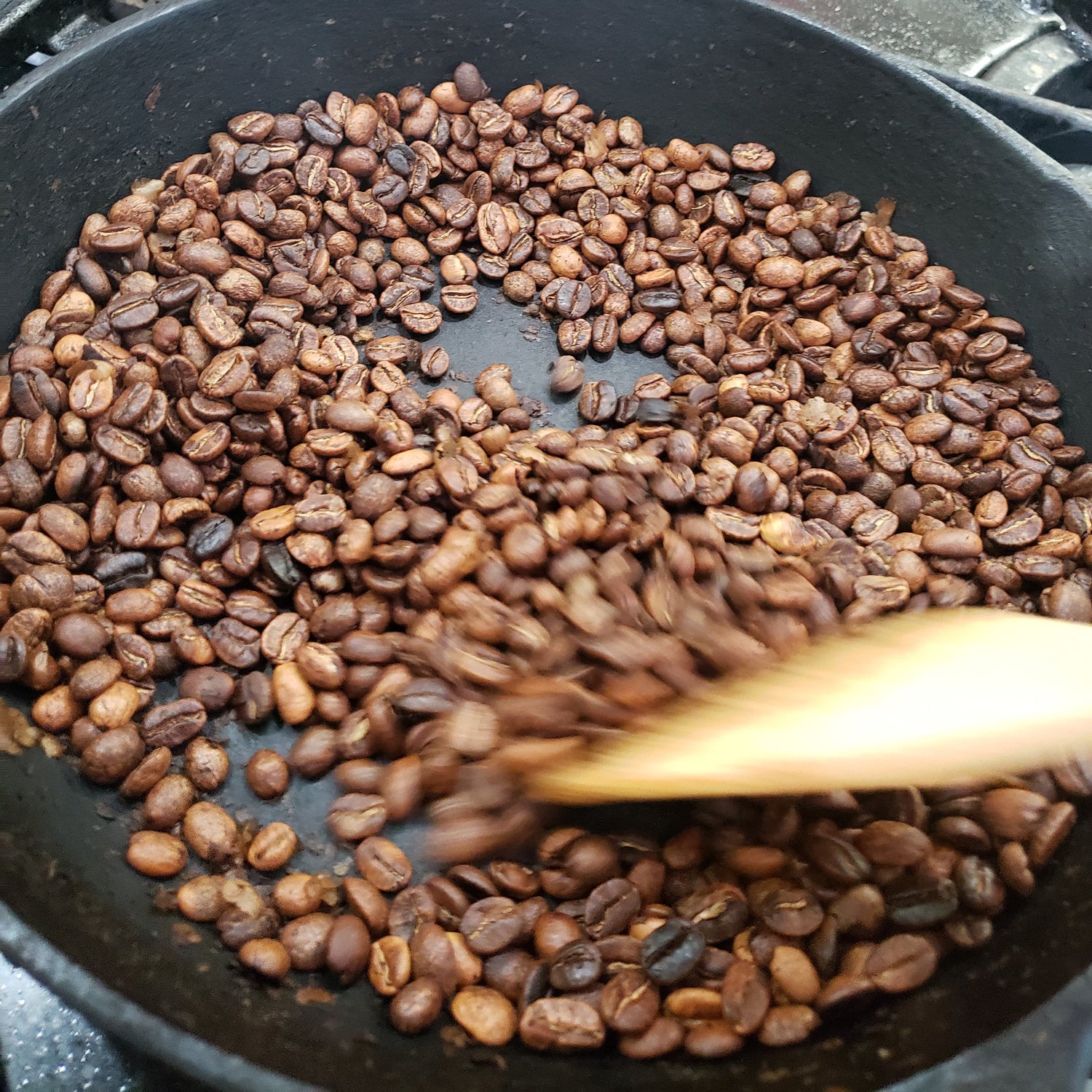 the best coffee is fresh coffee and the easiest way to roast is on a stove at home